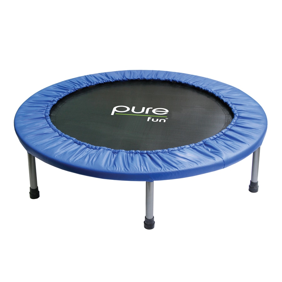 Pure Fun 3.166-ft Round Blue Mini Trampoline at Lowes.com