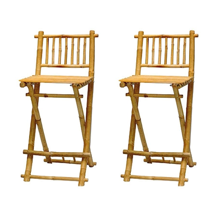 Bamboo 54 Set Of 2 Bamboo Bar Stools At