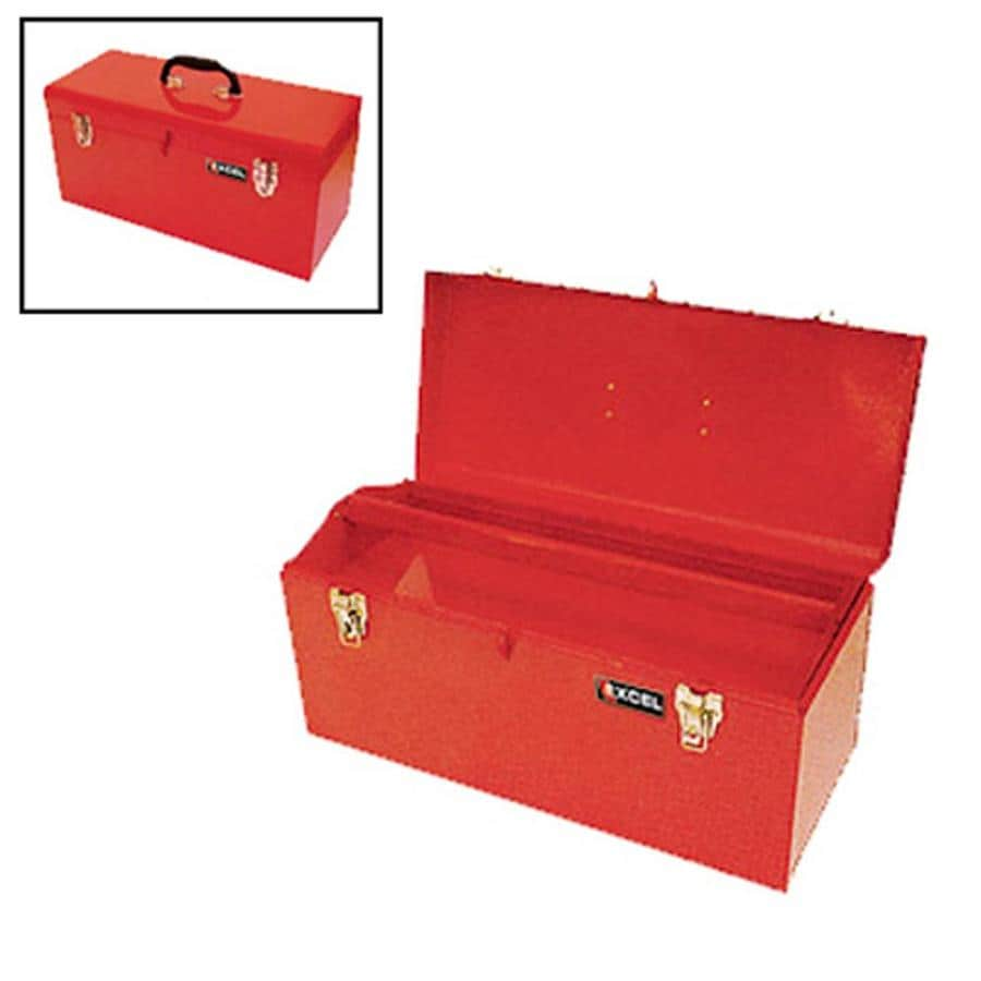 Shop Excel 20 In Steel Lockable Tool Box Red At