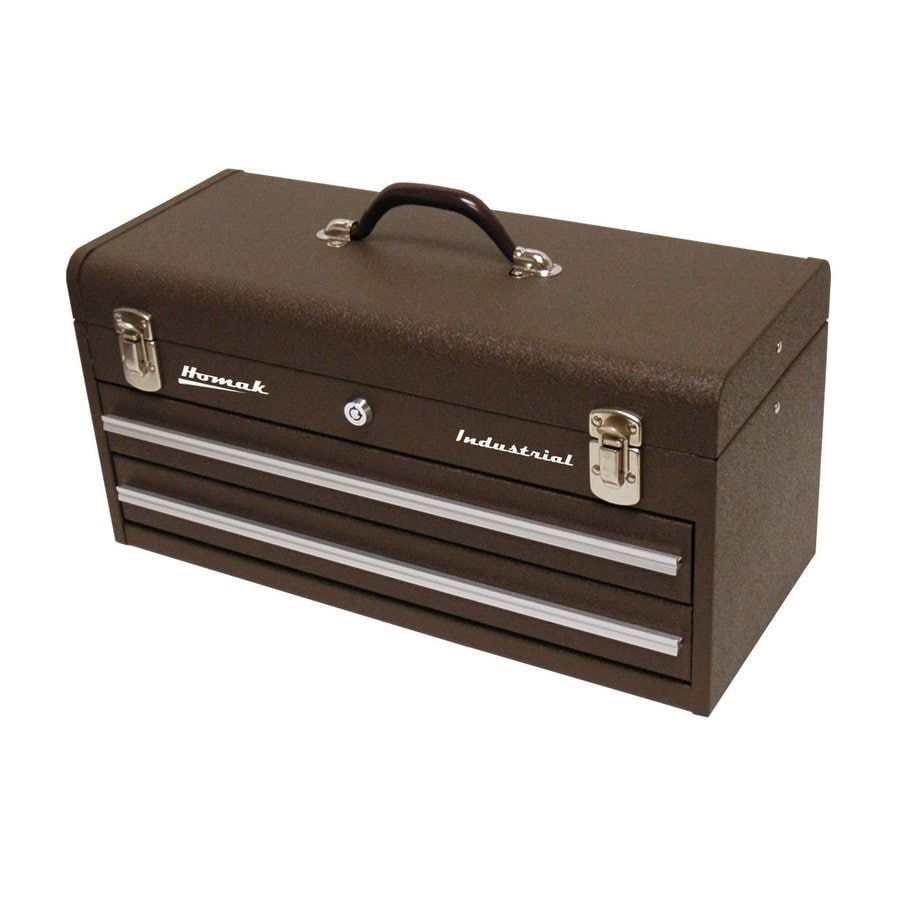 Shop Homak 20.125-in 2-Drawer Brown Steel Lockable Tool Box at Lowes.com