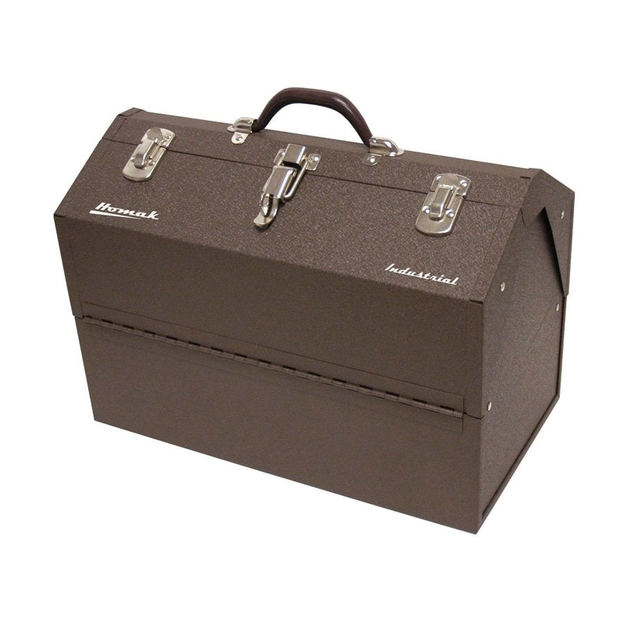 Homak Industrial 18.125in Steel Lockable Tool Box (Brown) at