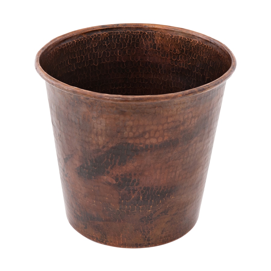 Shop Premier Copper Products TC11DB Oil Rubbed Bronze Hand Hammered Waste Bin Trash Can at Lowes.com