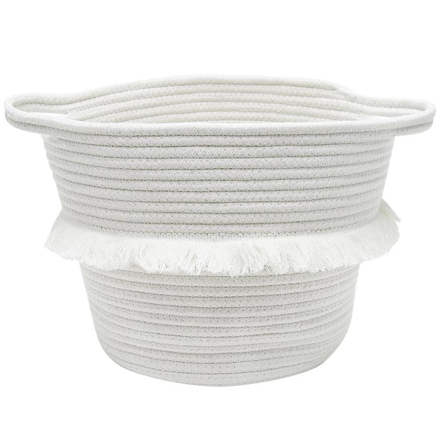 allen + roth Coiled rope 15in W x 10in H x 12in D White