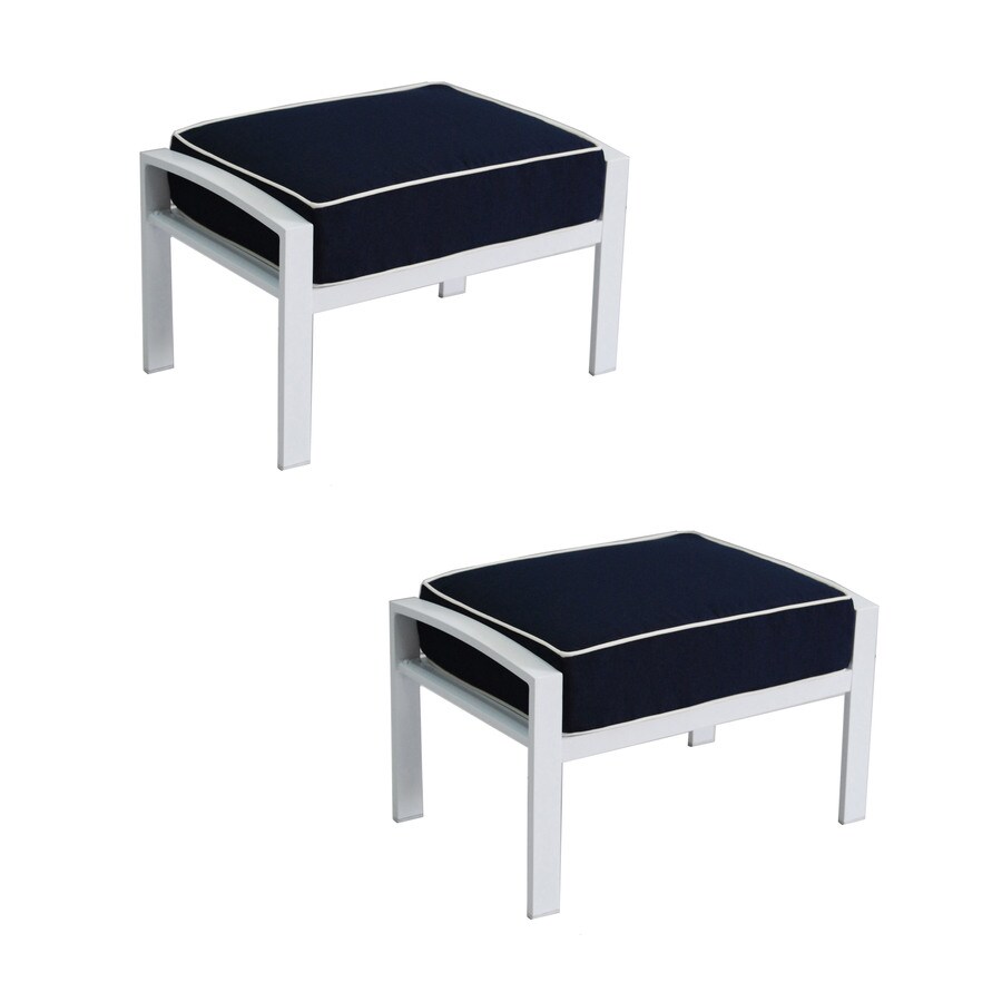 Shop Outdoor Ottomans Foot Stools At Lowescom - Allen Roth Ocean Park White Material Ottoman shop outdoor ottomans foot stools at lowescom - allen roth ocean park white material ottoman