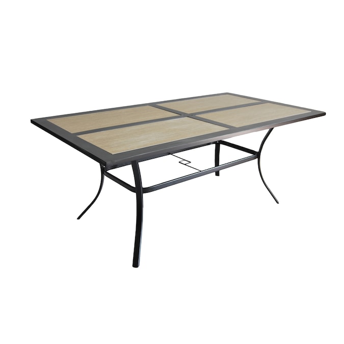 Garden Treasures Gt Folcroft Tile Top Dining Table In The Patio Tables Department At Com - Ceramic Tile Top Patio Dining Table