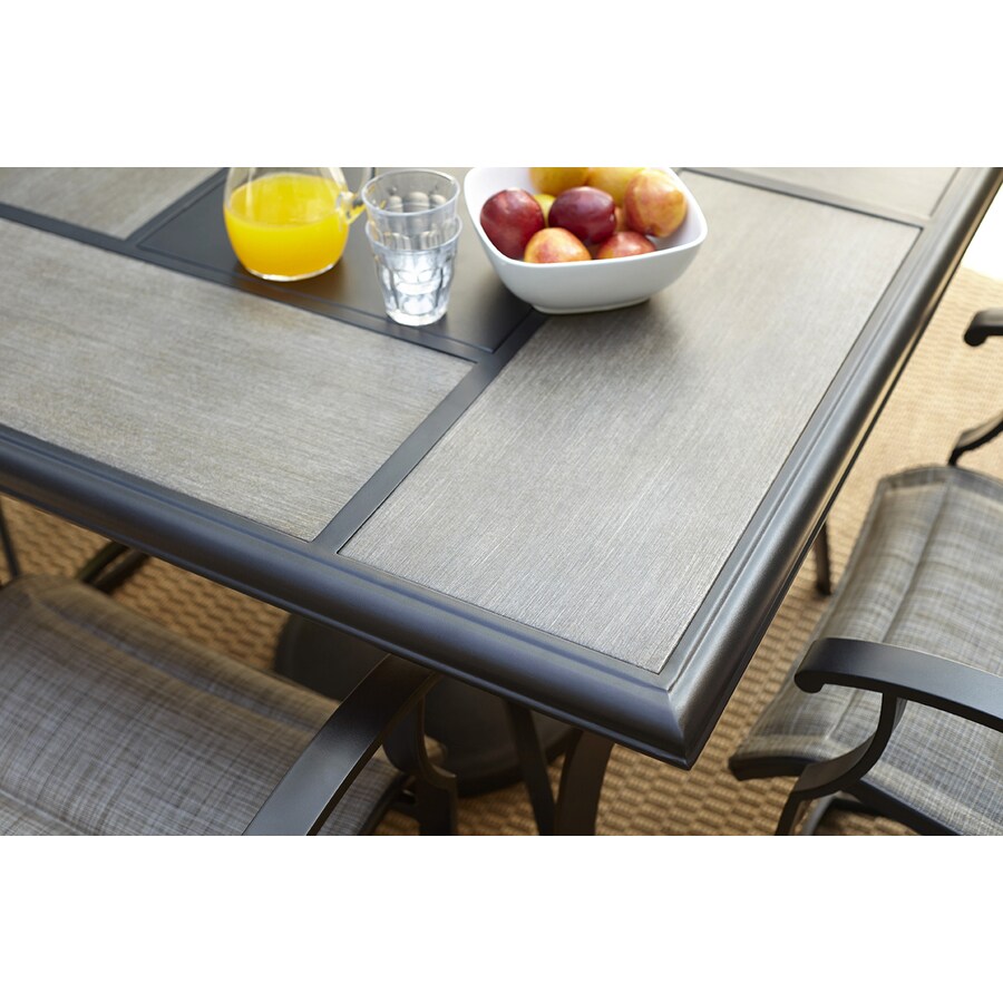 Garden Treasures Skytop Square Outdoor Dining Table 42-in W x 42-in L ...