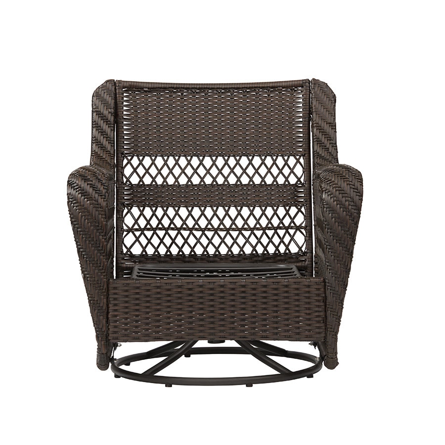 Garden Treasures Glenlee Brown Wicker Swivel Glider Patio