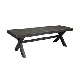 Garden Treasures 56-in W x 16.5-in L Brown Patio Bench