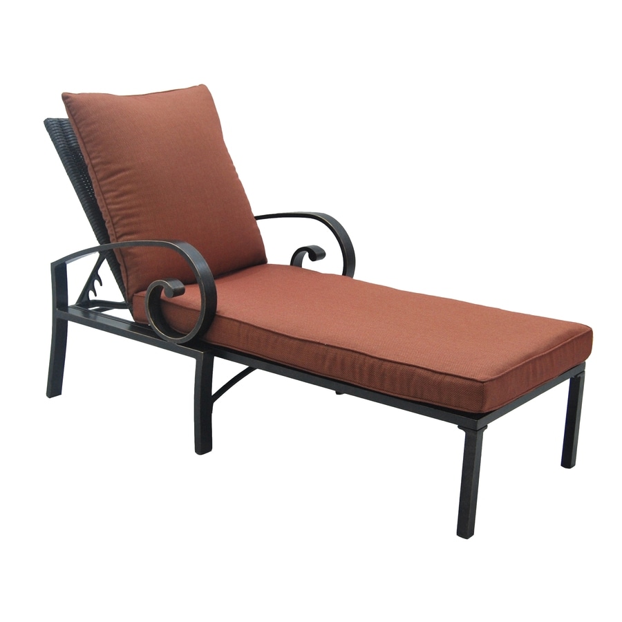 Allen + roth Pardini Oil Bronze Aluminum Patio Chaise Lounge Chair at