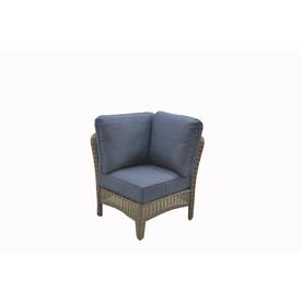 allen + roth Bellmare Woven Metal Stationary Conversation Chair(s) with Blue Woven Seat
