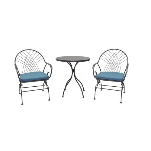 Style Selections Weddington 3 Piece Brown Frame Bistro Patio Set 3 Piece Brown Frame Bistro Patio Set