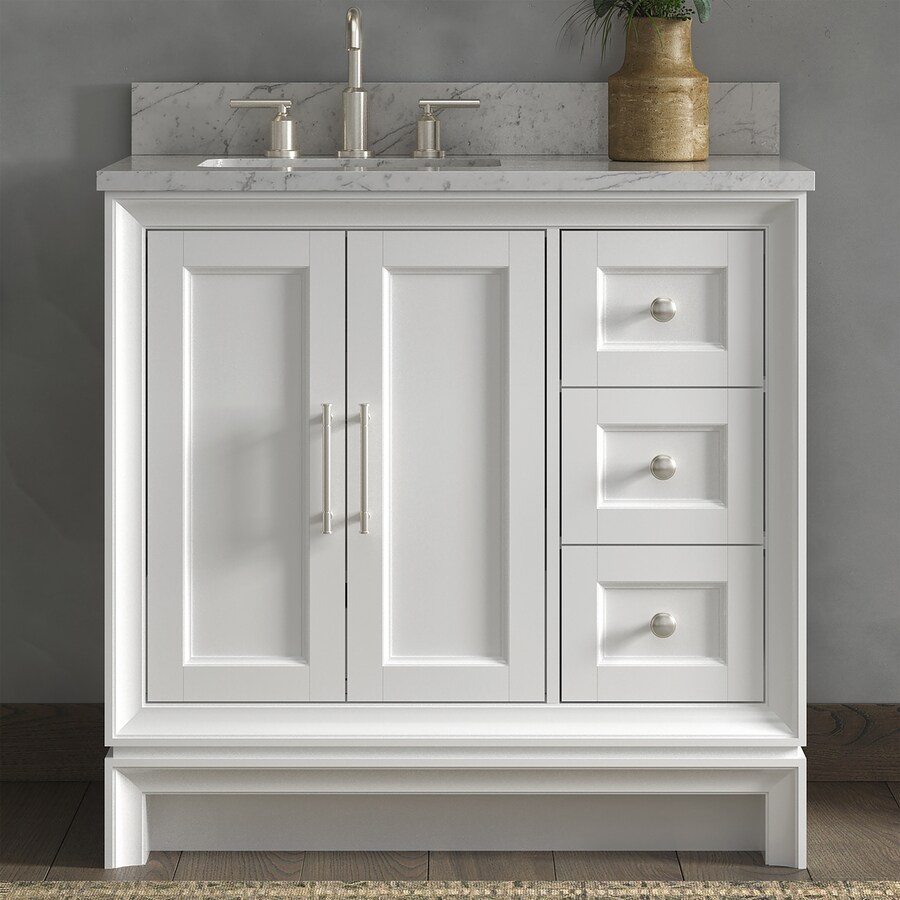 ED by Ellen DeGeneres Anaheim 36in White Single Sink Bathroom Vanity
