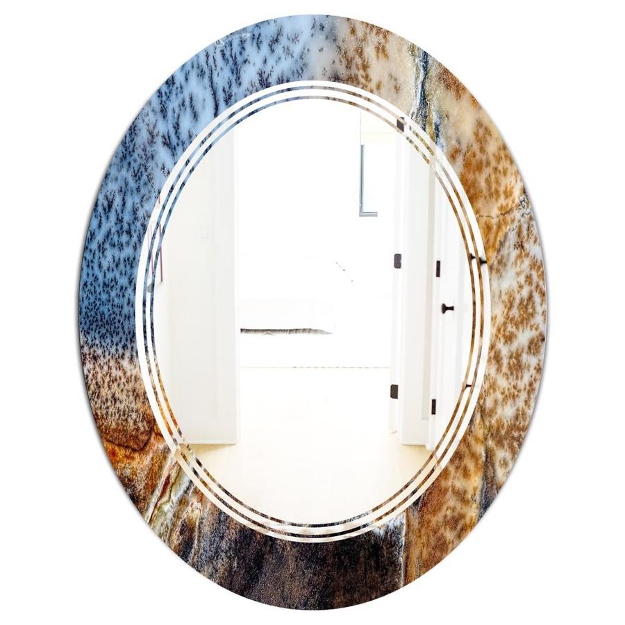 Designart Designart 'China Moss Agate' Modern Oval Wall Mirror- Triple ...