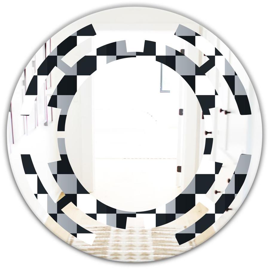 Designart Designart 'Geometric Monochrome Pattern I' Modern Round Wall ...