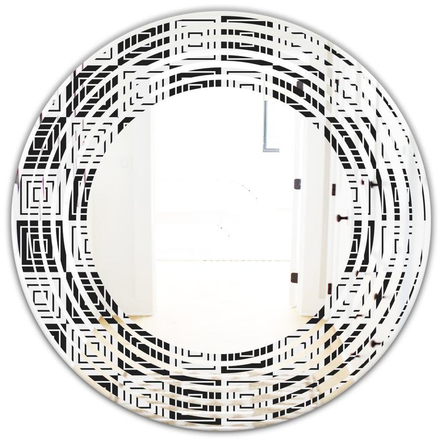 Designart Designart 'Monochrome Geometric Pattern XI' Modern Round Wall ...