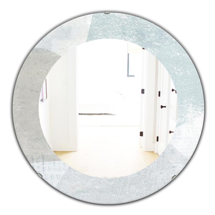 Designart 24-in L x 24-in W Round Beige Polished Wall Mirror in the ...