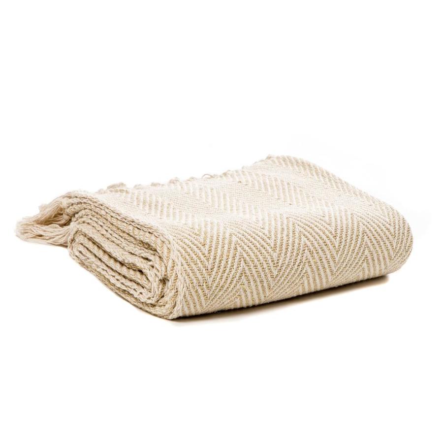 Duck River Textile Lina Naturaltaupe Cotton Throw in the Blankets & Throws department at