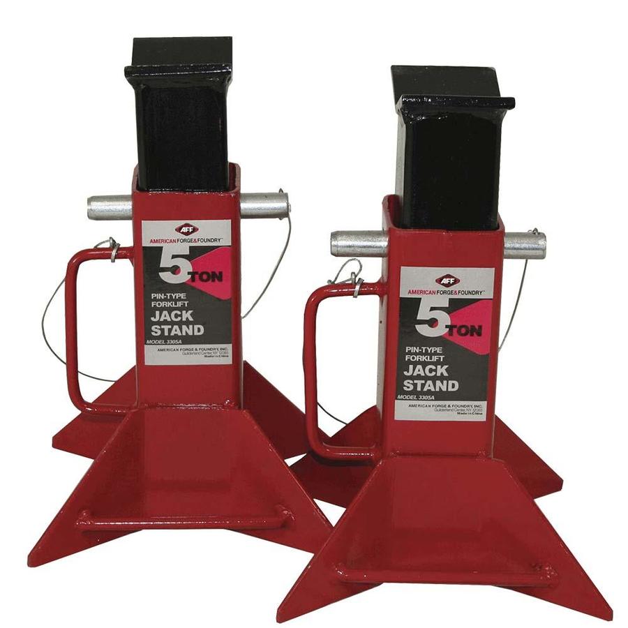 American & Foundry Heavy Duty Pin Type Jack Stands, 5 Ton (10,000