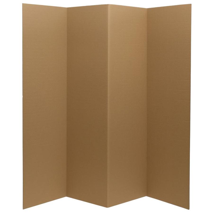 Oriental Furniture 6 ft. Tall Brown Cardboard Room Divider in the Room ...