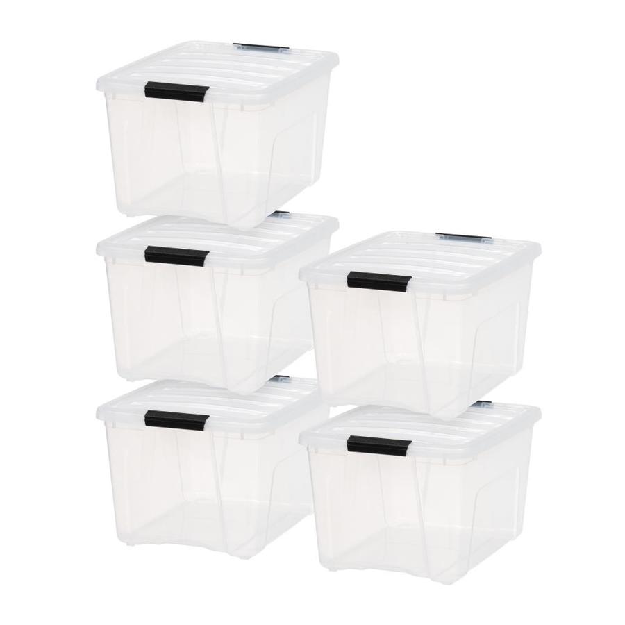 IRIS Stack and Pull Plastic Storage Totes at Lowes.com