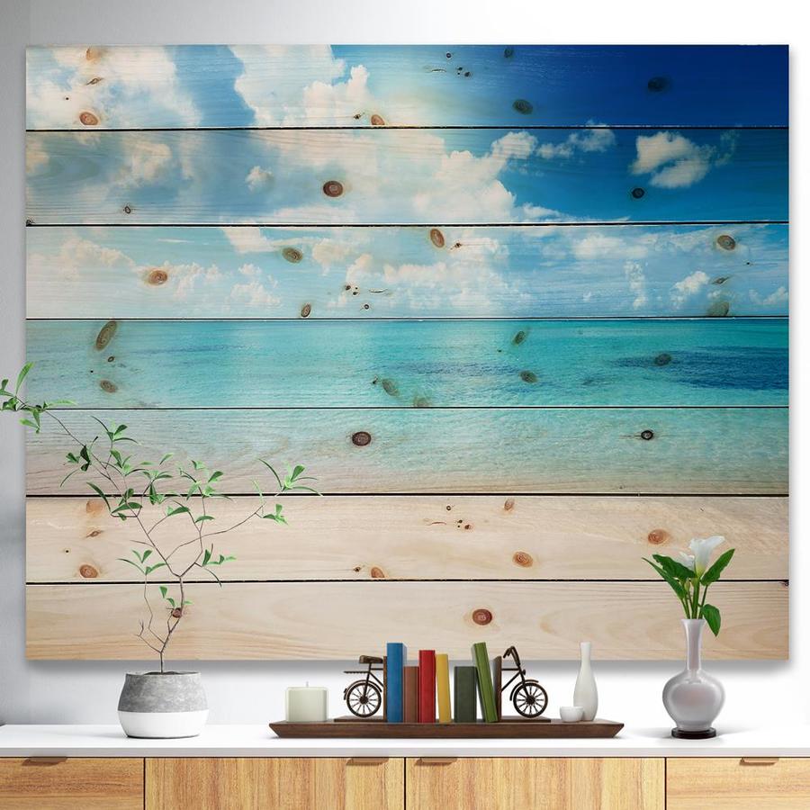 Designart Designart 'sand of Beach in Blue Caribbean Sea' Modern ...