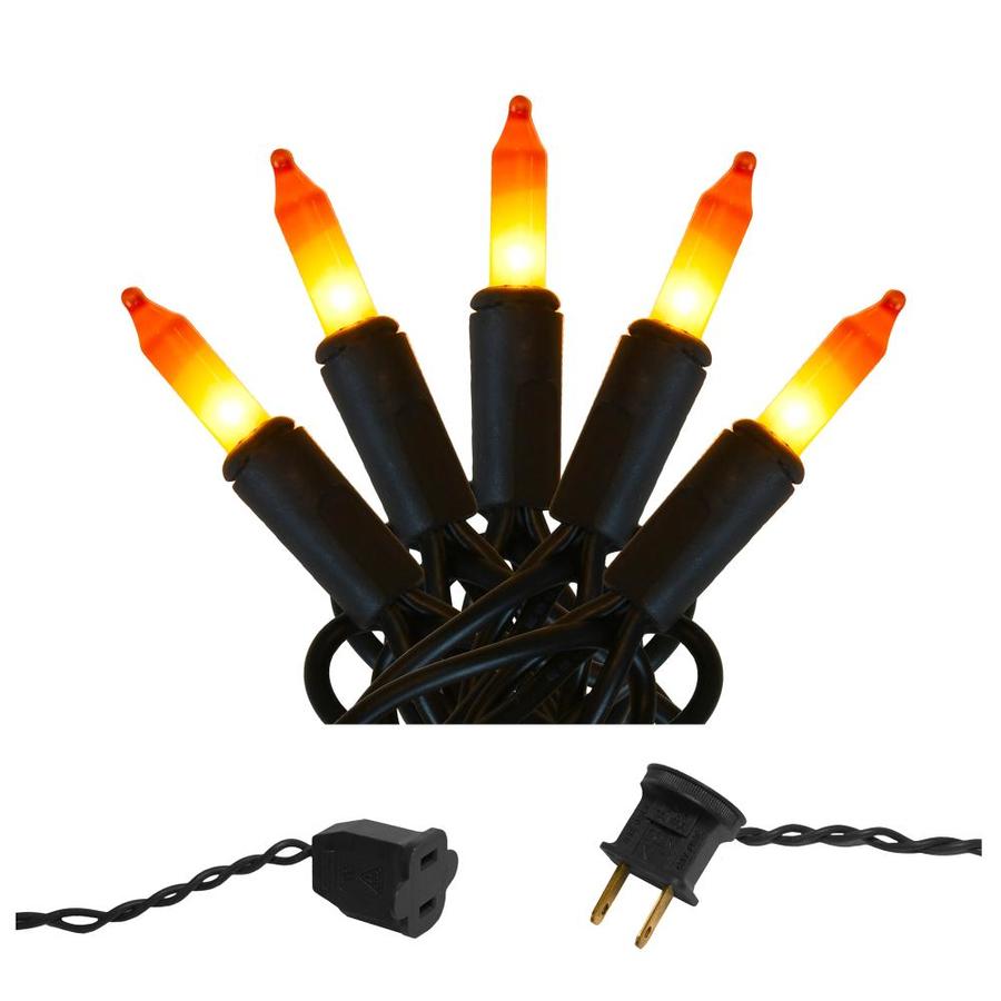 LumaBase Electric Mini String Lights Candy Corn in the Halloween String Lights department at