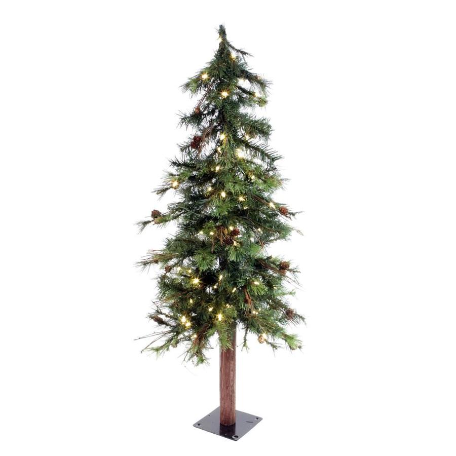 Vickerman 4-ft Pre-lit Traditional Artificial Christmas Tree with 100 ...