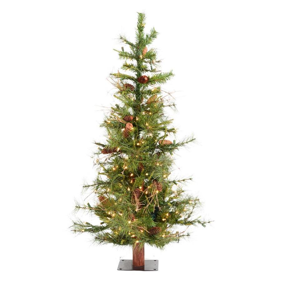 Vickerman 30-ft Pre-Lit Traditional Artificial Christmas Tree with 200 ...