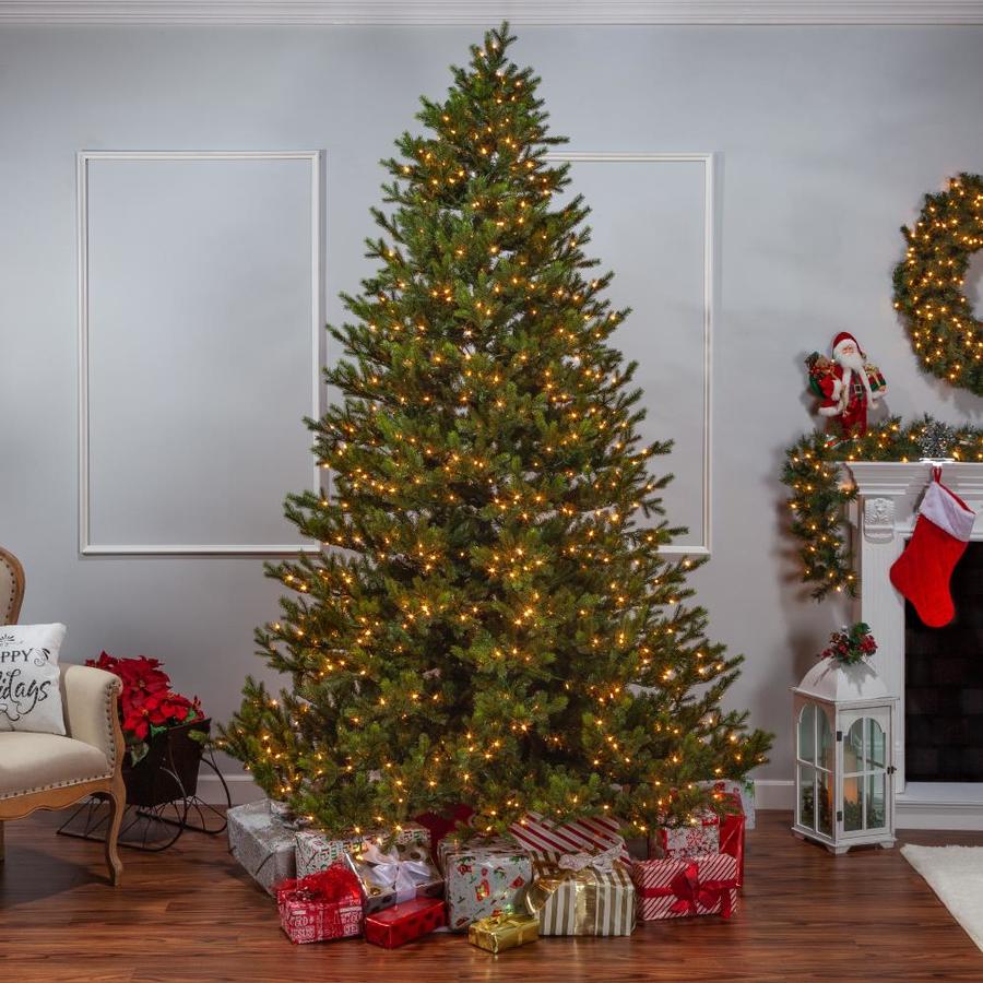 Sterling Tree Company 9-ft Pine Pre-Lit Traditional Artificial ...