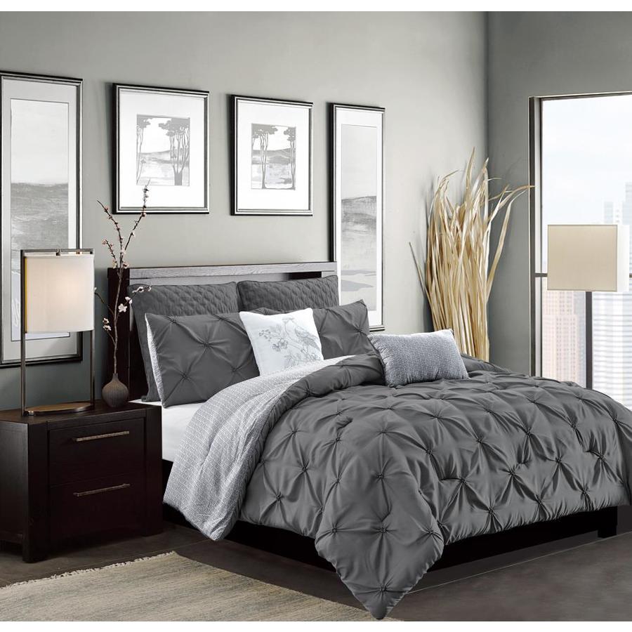 Olivia Gray Olympia 7 Piece Comforter Set 7 Piece Charcoal Queen Comforter Set In The Bedding Sets Department At Lowes Com