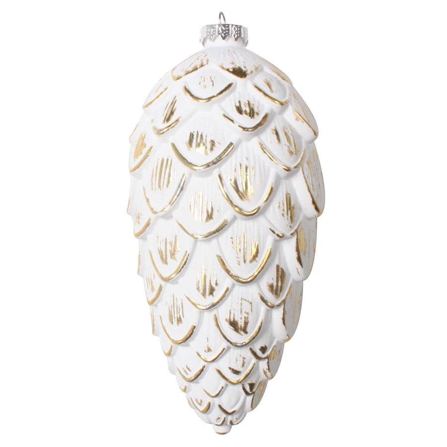 Vickerman Vickerman 8-in Gold Brushed Pinecone Christmas Ornament in ...