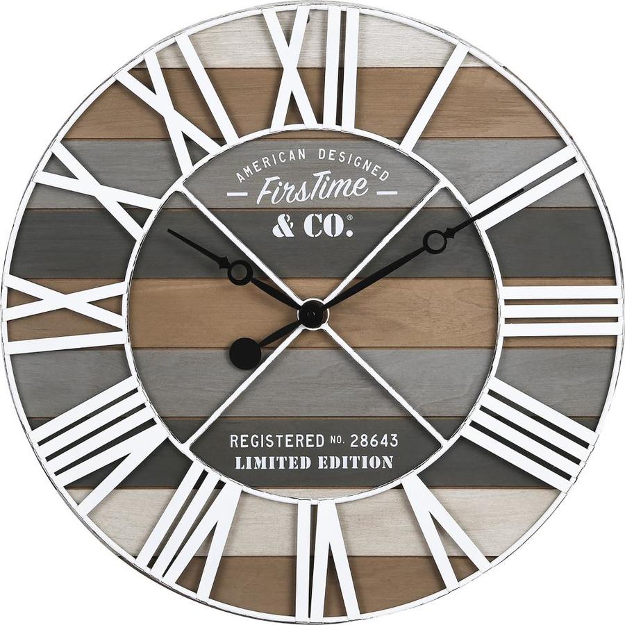FirsTime FirsTime and Co.® Gray Maritime Farmhouse Planks Clock in the