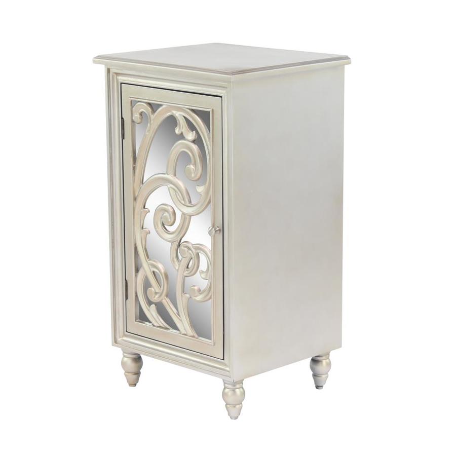 Monarch Specialties Silver Mirror Nightstand In The Nightstands Department At Lowes Com