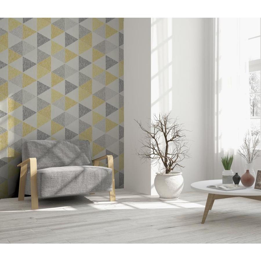 Arthouse Scandi Triangle Yellow Wallpaper in the Wallpaper department ...