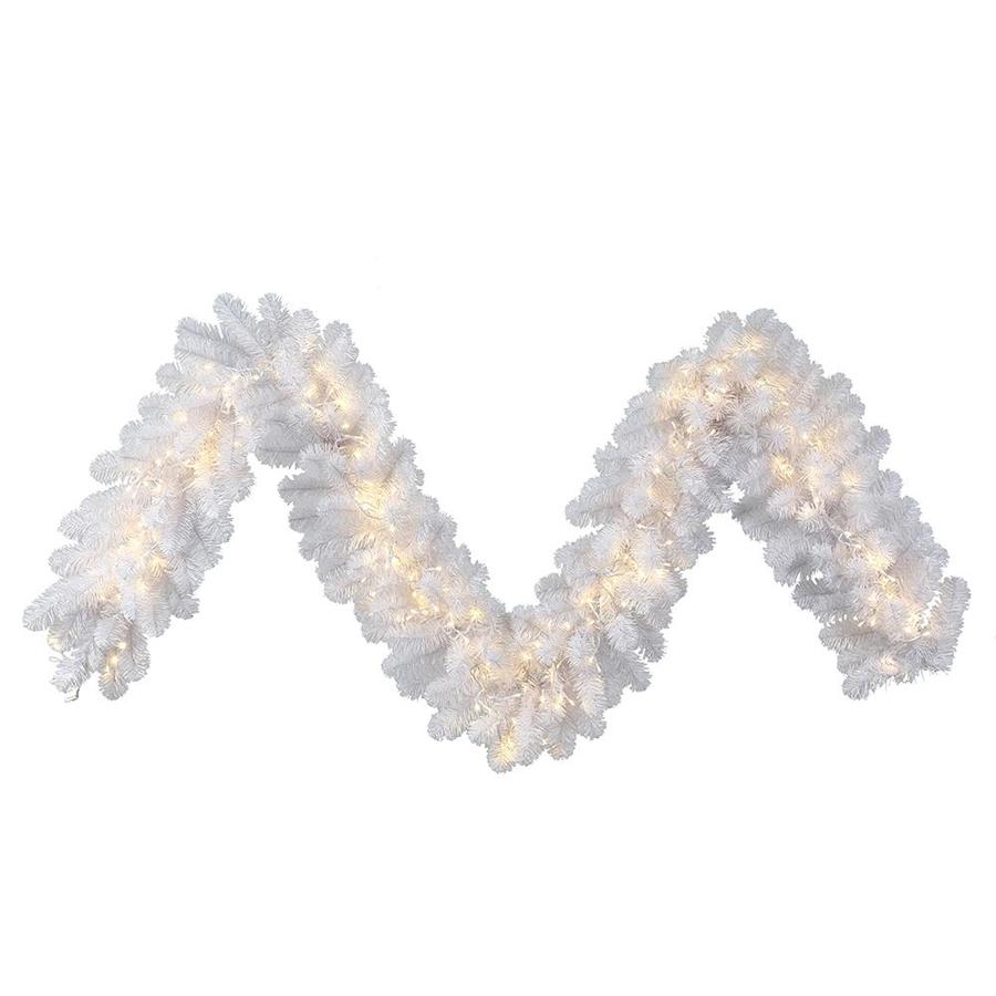 Vickerman Indoor Prelit 9ft Pine Garland with White LED Lights in the