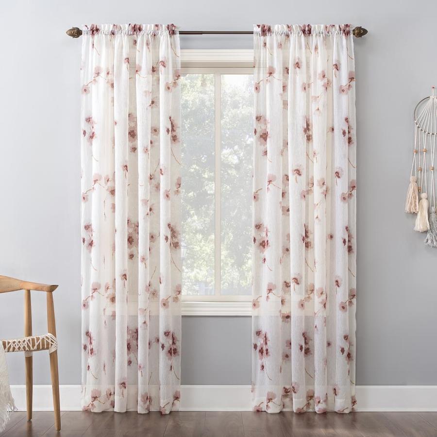 Pink Sheer Curtains Drapes At Lowes Com