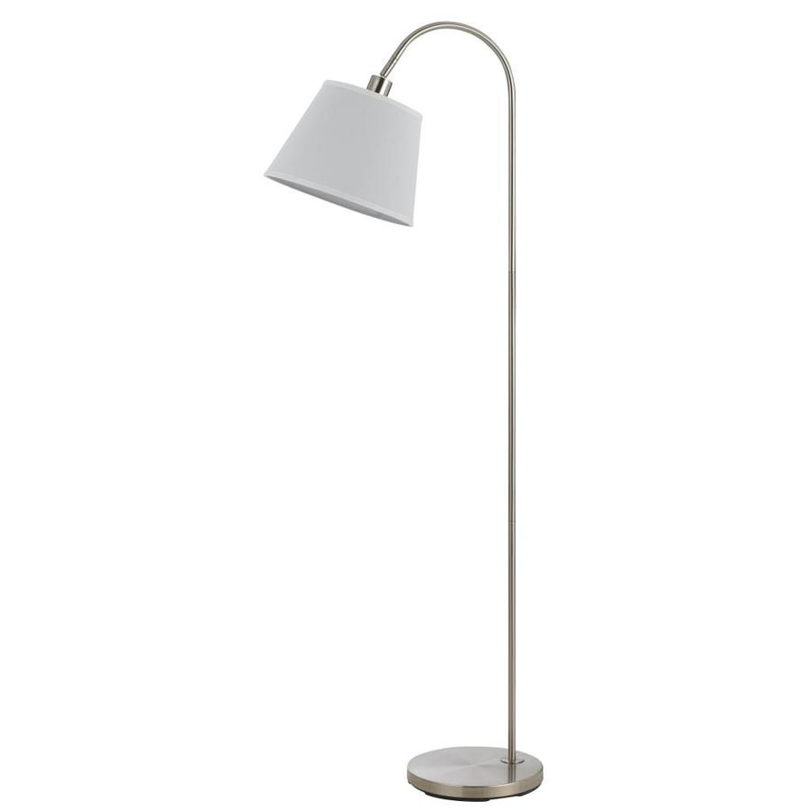 Cal Lighting Covington Metal Down Bridge Floor Lamp in Brushed Steel in ...