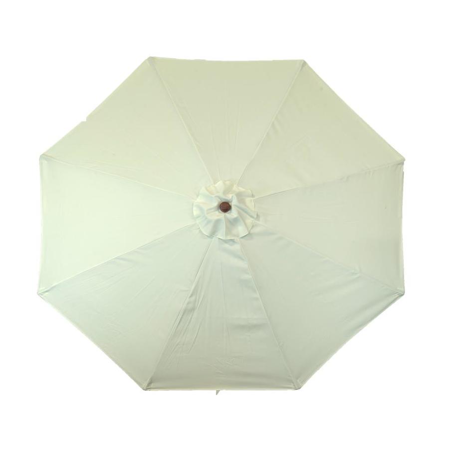 Destinationgear 9 Ft Octagon Lime With Brown Wood Frame No Tilt Market Patio Umbrella In The Patio Umbrellas Department At Lowes Com