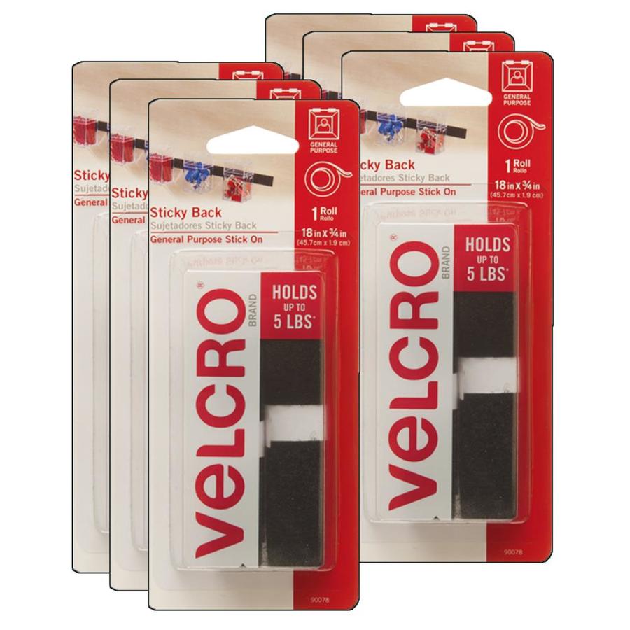 VELCRO Brand Velcro Sticky Back 7.25-in x 3-in 72-Pack White Fastener ...