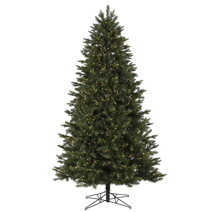 Vickerman 7 5 Ft Pre Lit Traditional Artificial Christmas Tree With 950 Constant Warm White Led Lights In The Artificial Christmas Trees Department At Lowes Com 7.5 Ft White Christmas Tree With Lights