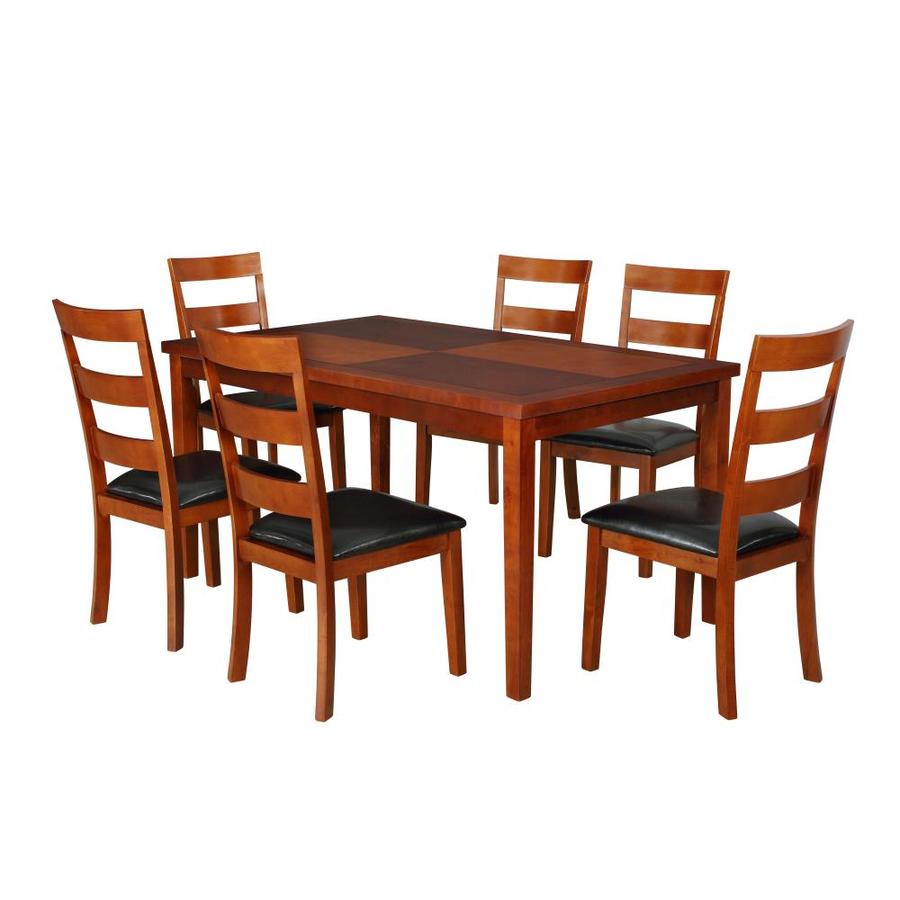 Powell Linville Cherry Dining Room Set with Rectangular Table in the ...