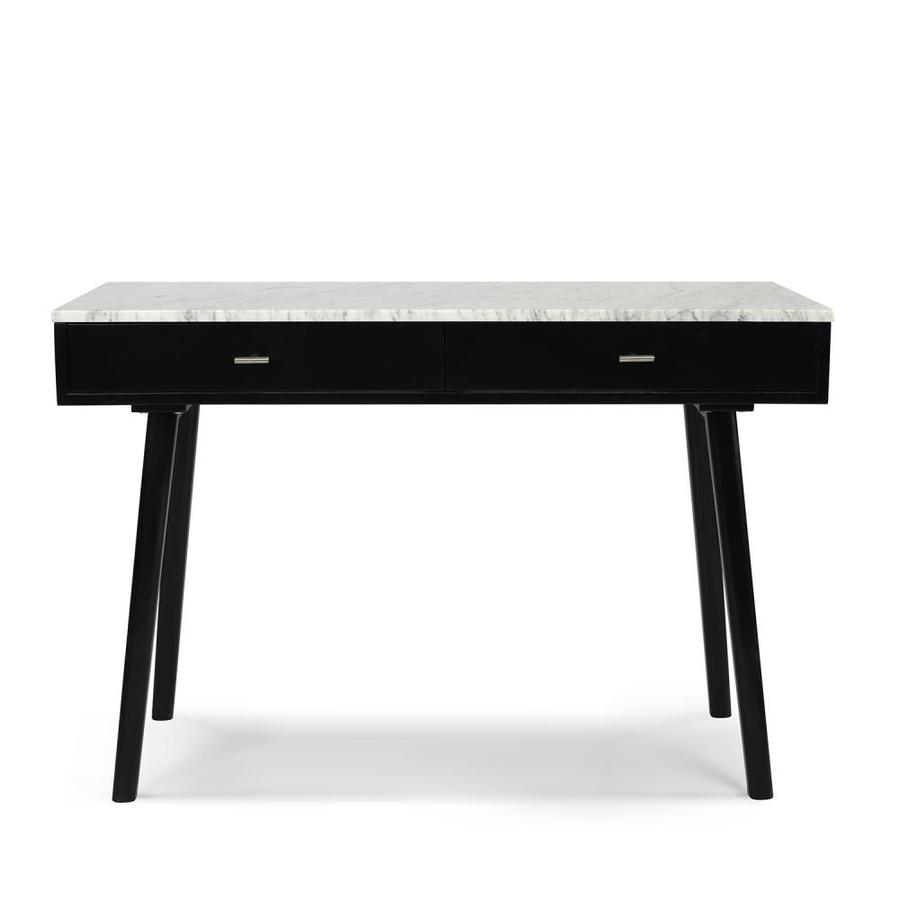 The Bianco Collection 44in White Modern/Contemporary Writing Desk in the Desks department at