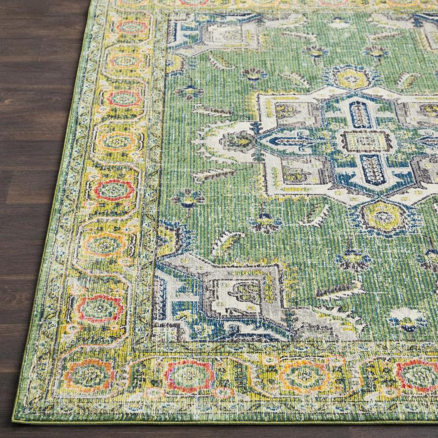 Surya Aura Silk 7 ft. 10 in. x 7 ft. 10 in. Round Traditional Area Rug ...