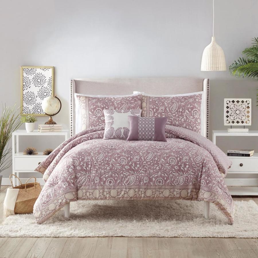 Indigo Bazaar Socorro 5-Piece Pink King Comforter Set in the Bedding ...