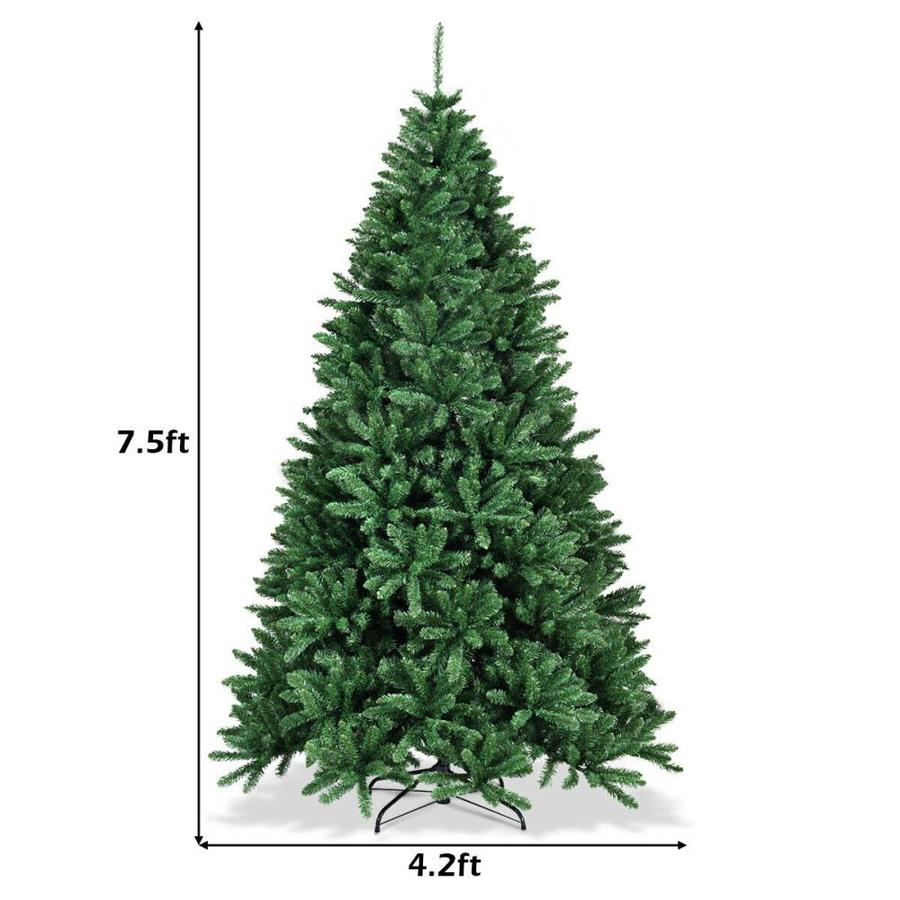 WELLFOR 7.5-ft Traditional Artificial Christmas Tree in the Artificial ...