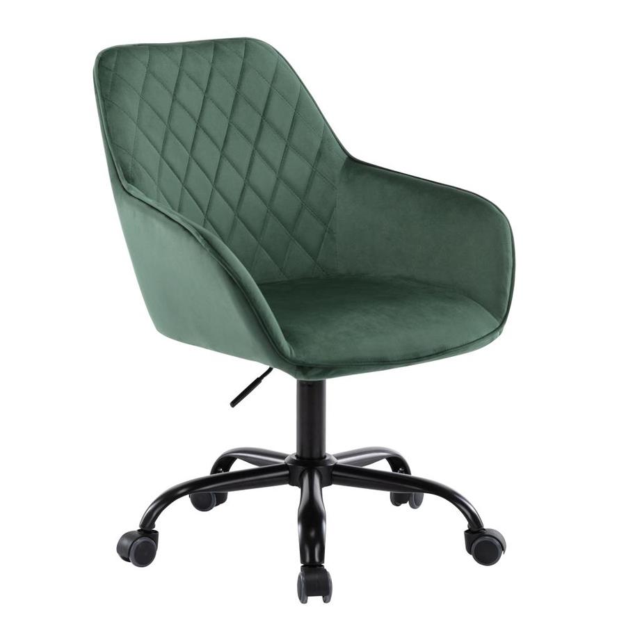 green velvet office chair