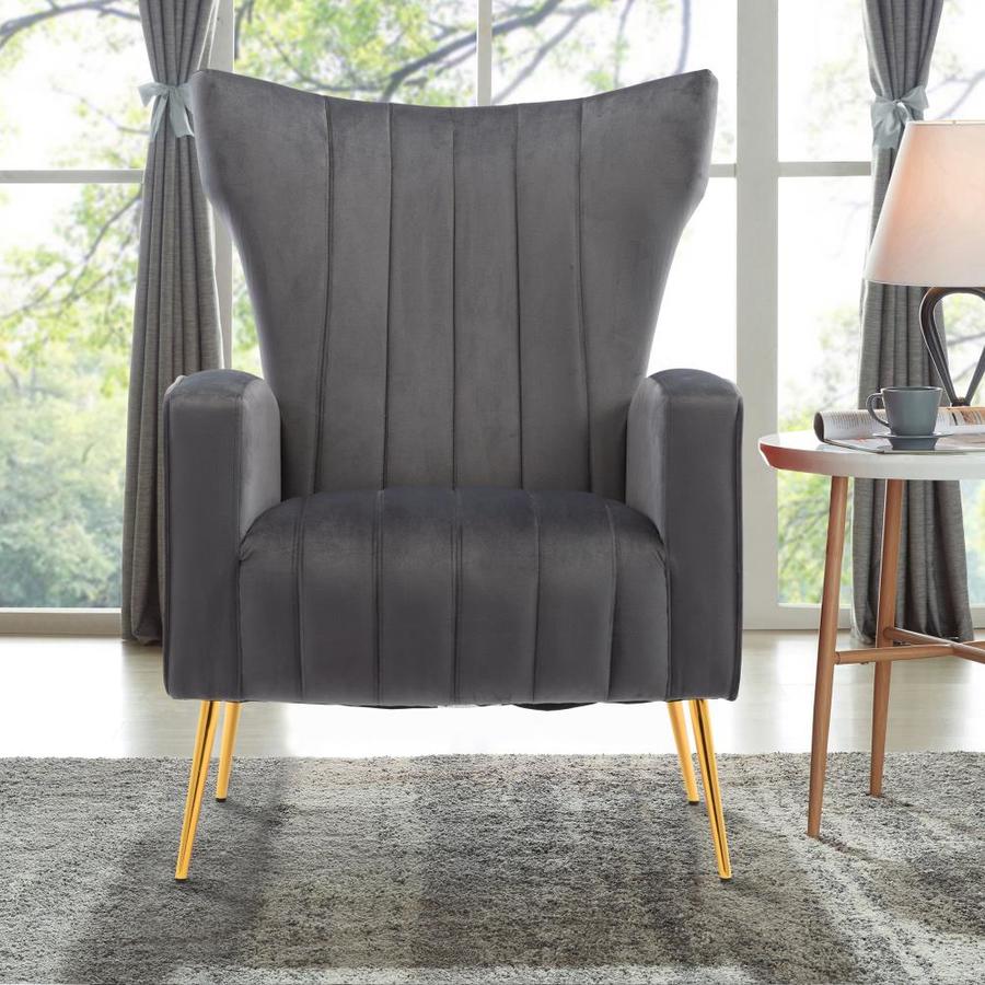 CASAINC Modern velvet chair Contemporary/Modern Velvet Upholstered ...