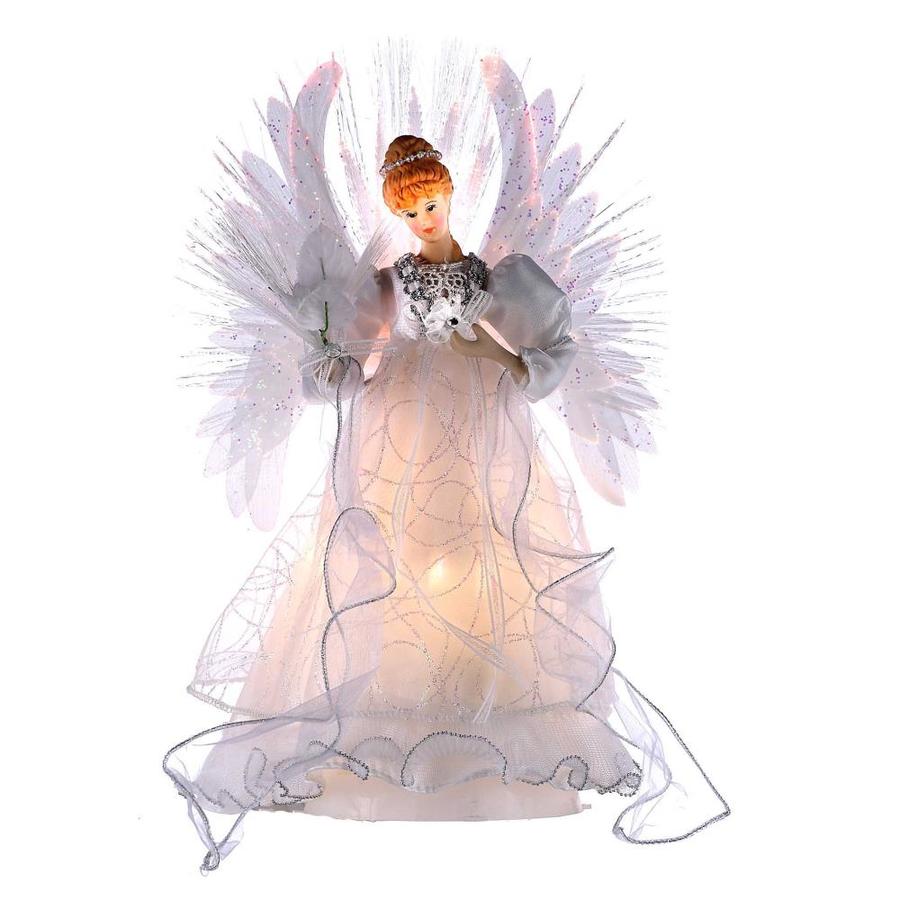 Kurt S. Adler 14in Angel Multicolor White Christmas Tree Topper in