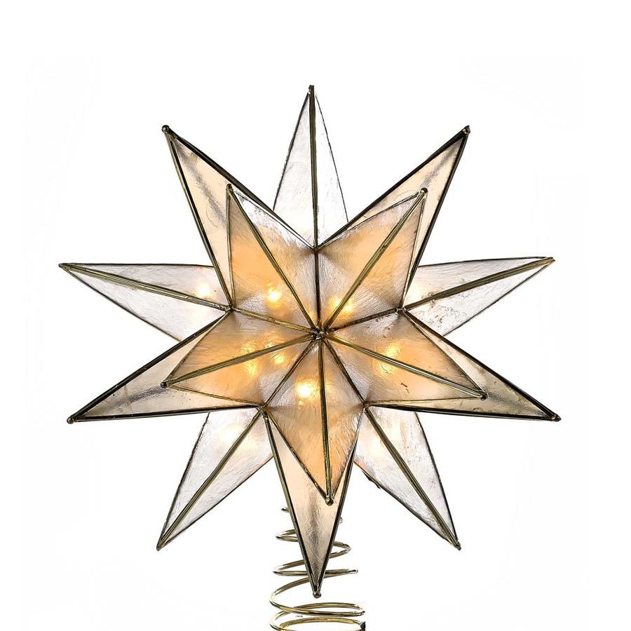 Kurt S. Adler 8.25-in Star Gold Clear Christmas Tree Topper in the ...