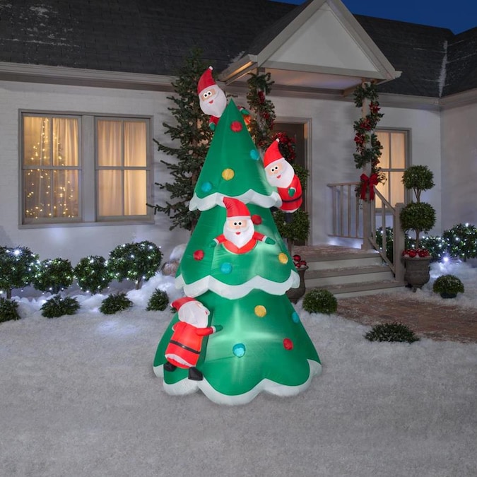 Gemmy 6-ft Lighted Christmas Tree Christmas Inflatable in the Christmas ...